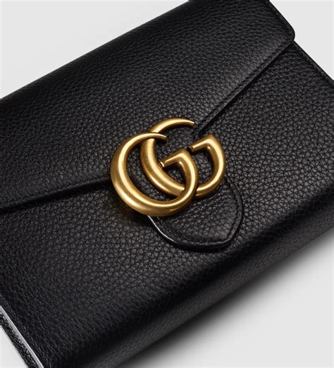 gucci leather chain card case wallet|gucci signature coin wallet.